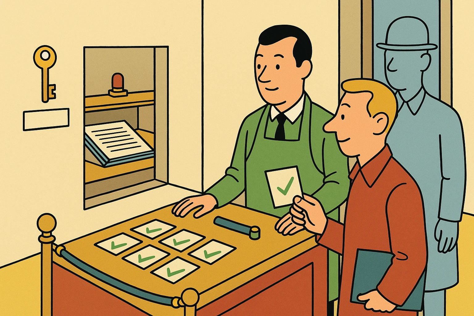 API: One key per tenant. Records, receipts, and status, on request.
