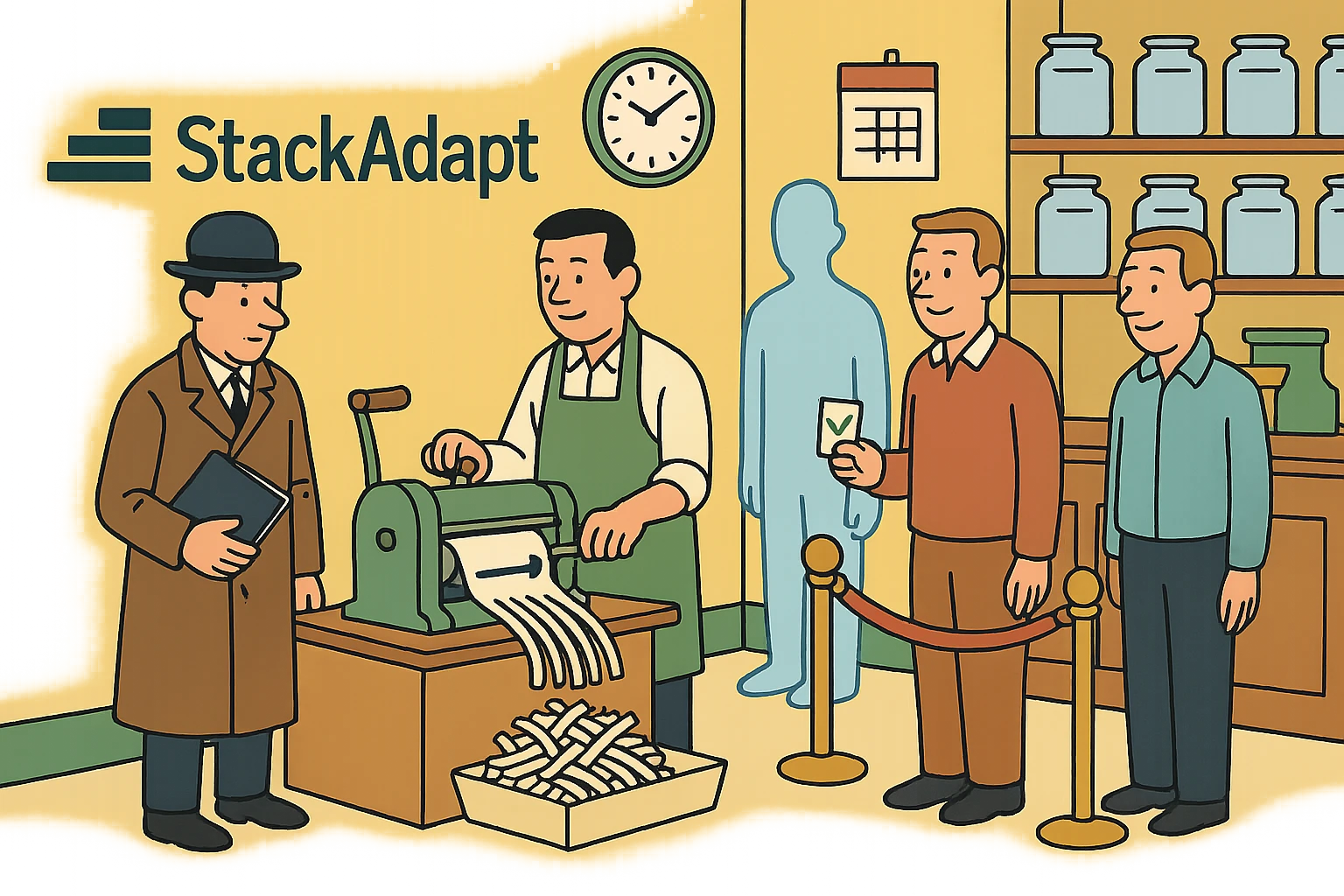 StackAdapt: Hashed on the way in, refreshed as the yeses arrive.